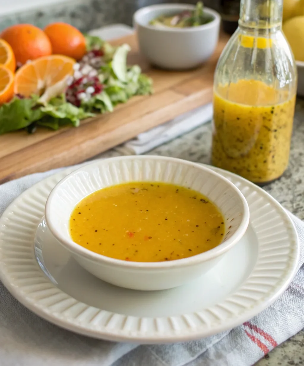 A delicious plate of Orange Cumin Vinaigrette
