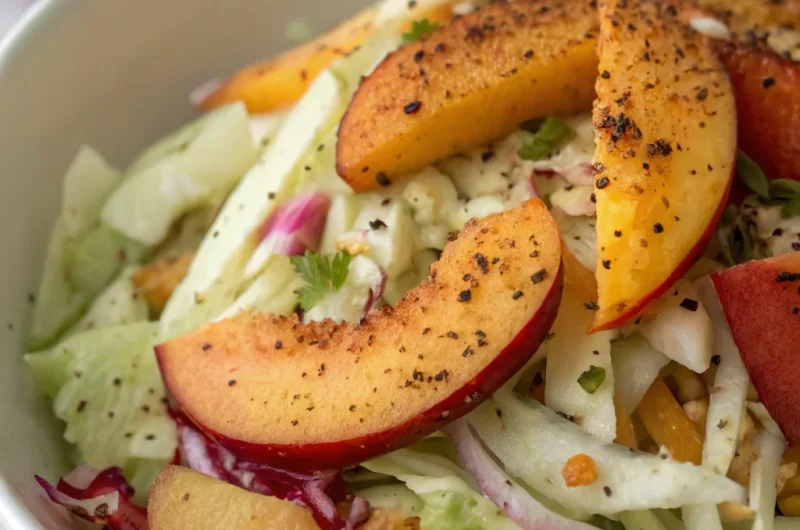 Spicy Peach Coleslaw