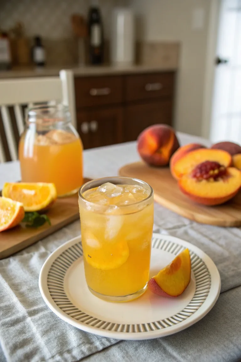 A delicious plate of Peach Lemonade