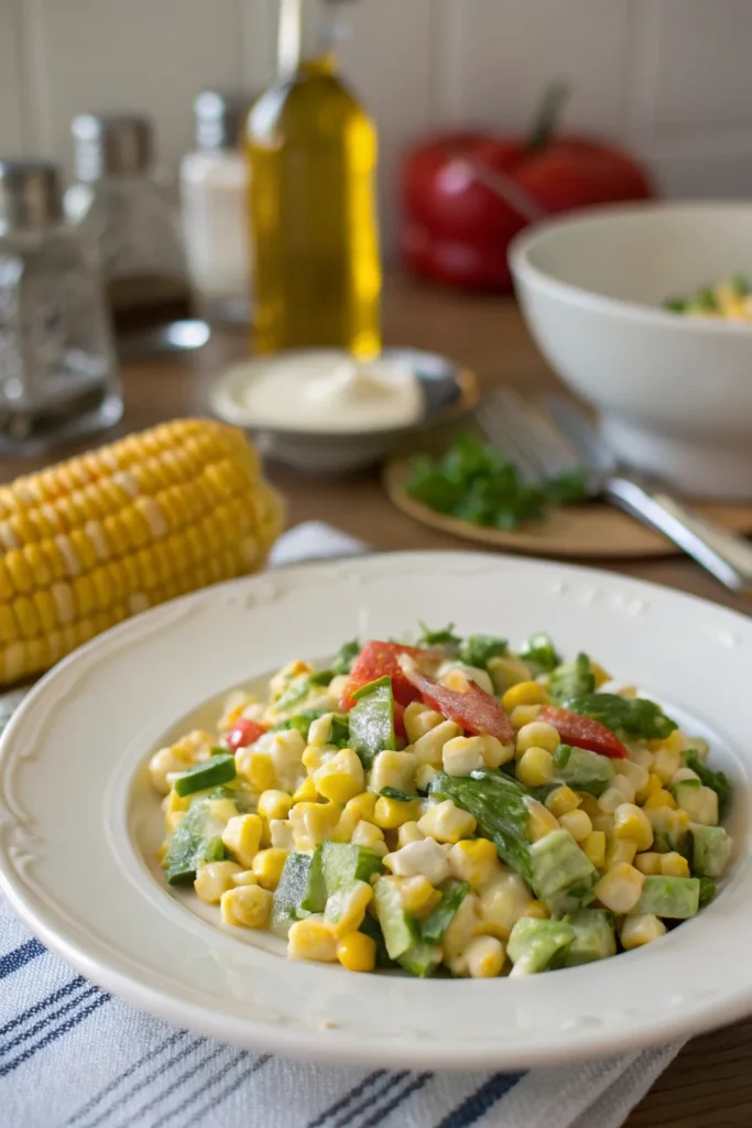 Corn Salad with Creamy Italian Dressing