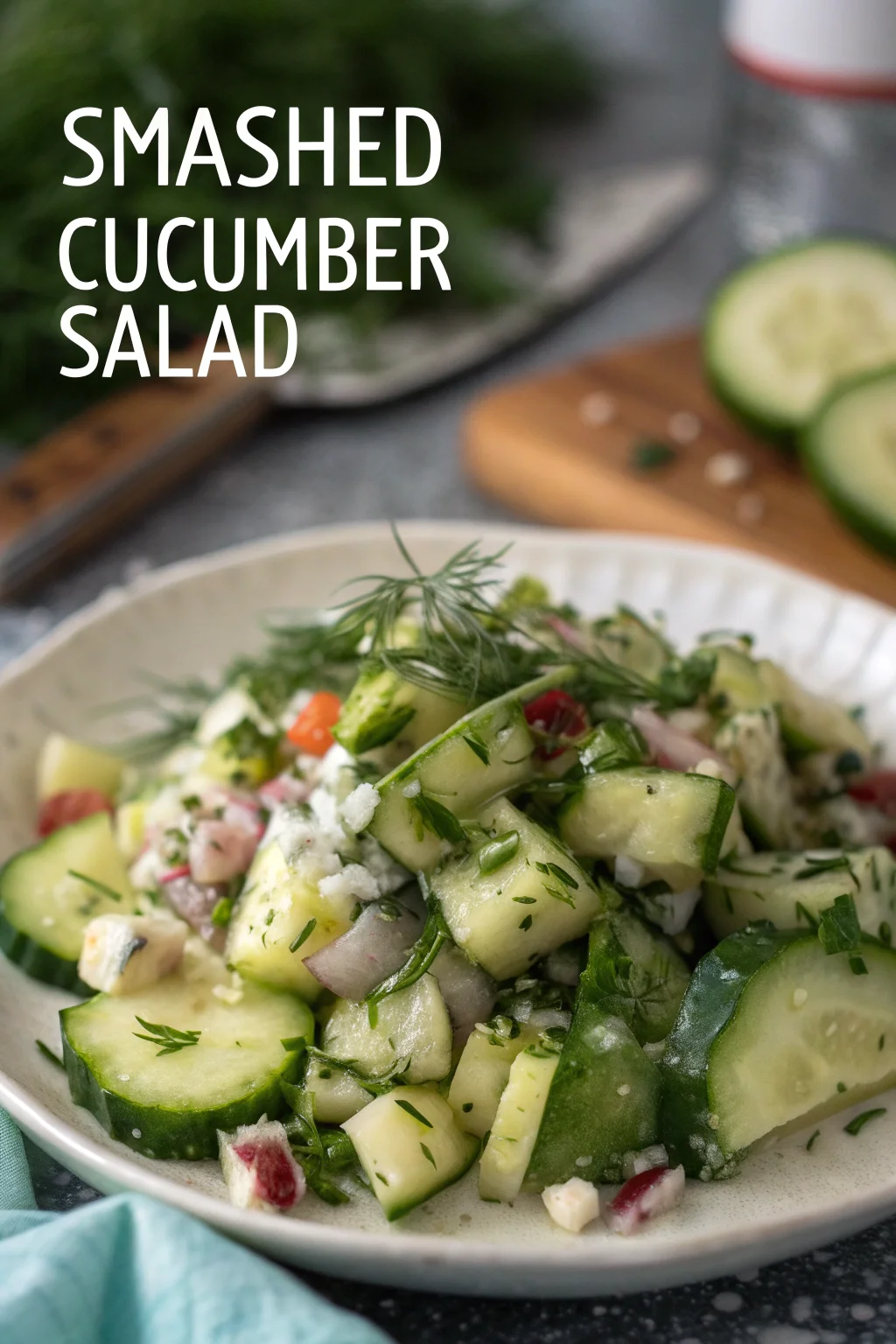 Step by Step Smashed Cucumber Salad