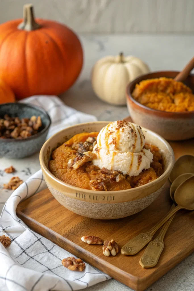 A delicious plate of Easy Pumpkin Dessert
