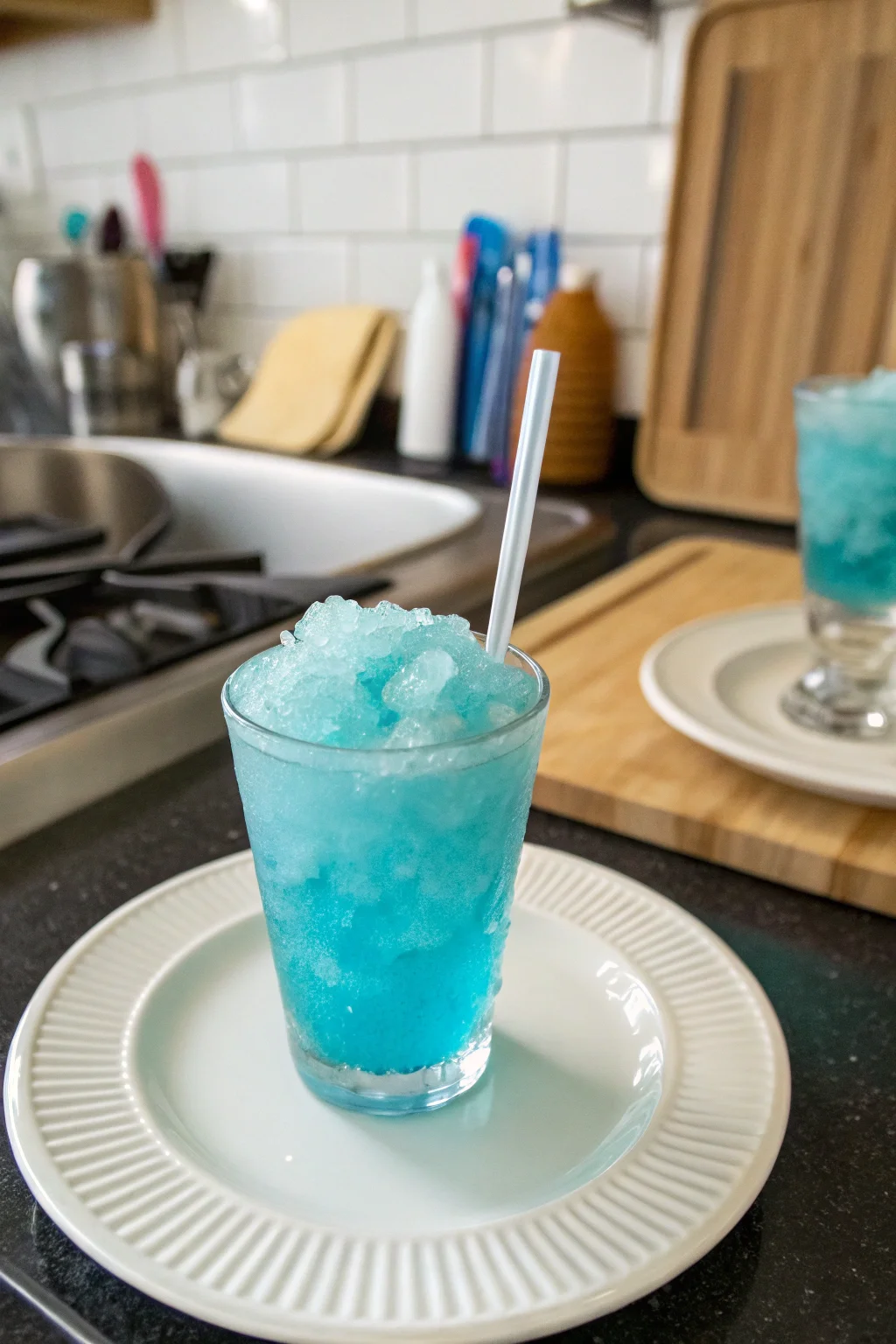 Frozen Blue Lagoon Drink