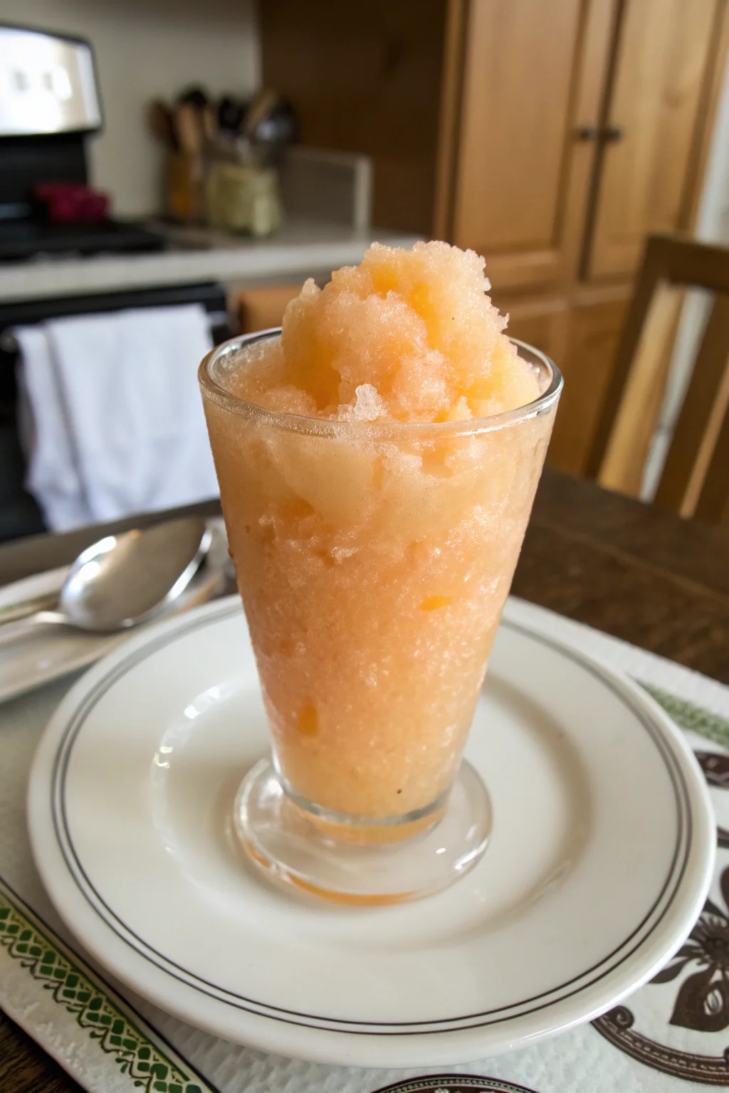 Salty Cantaloupe Slush Cocktail