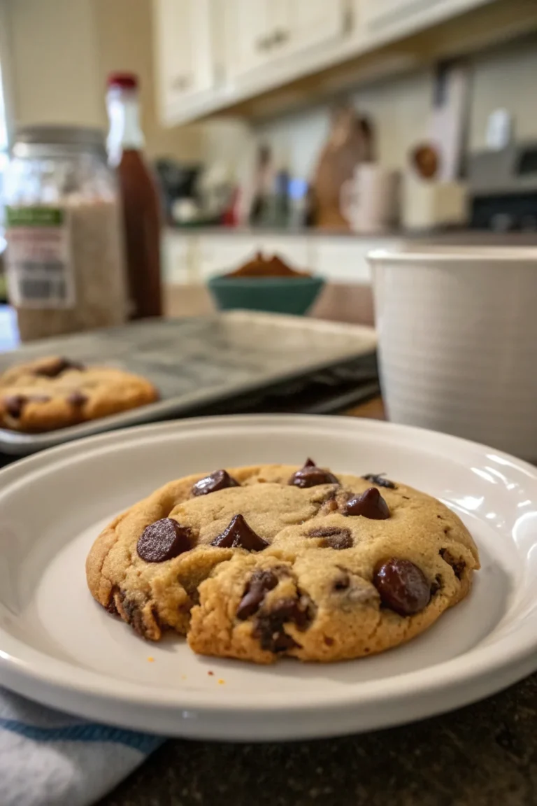A delicious plate of Chocolate Chip Cookie