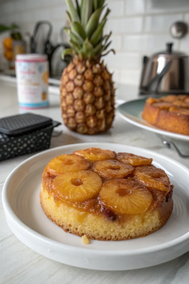 A delicious plate of Mini Pineapple Upside-down