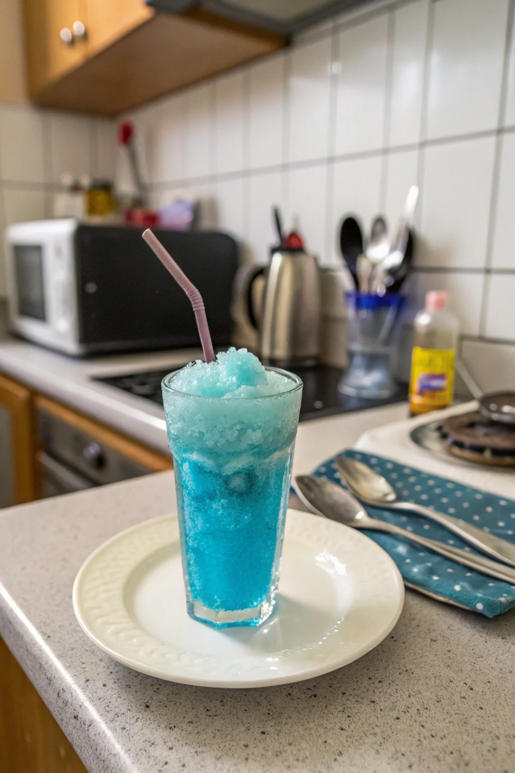 Frozen Blue Lagoon Drink