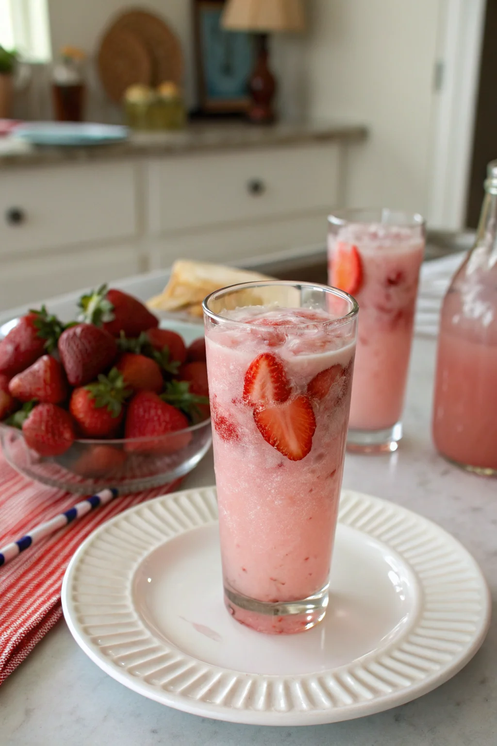 Pink Strawberry Coconut Refresher