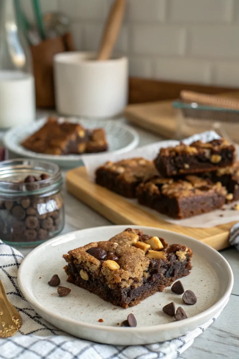 A delicious plate of Fudgy Chewy Brookies