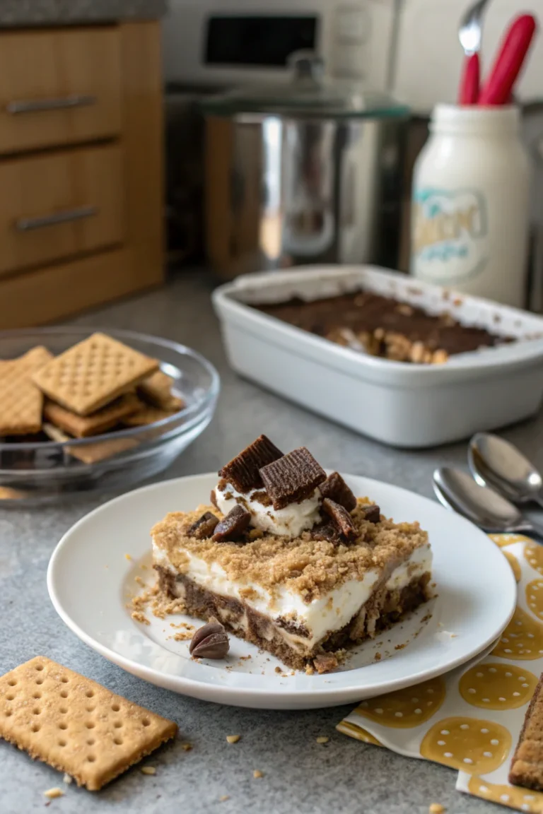 A delicious plate of Dirt Cake Recipe