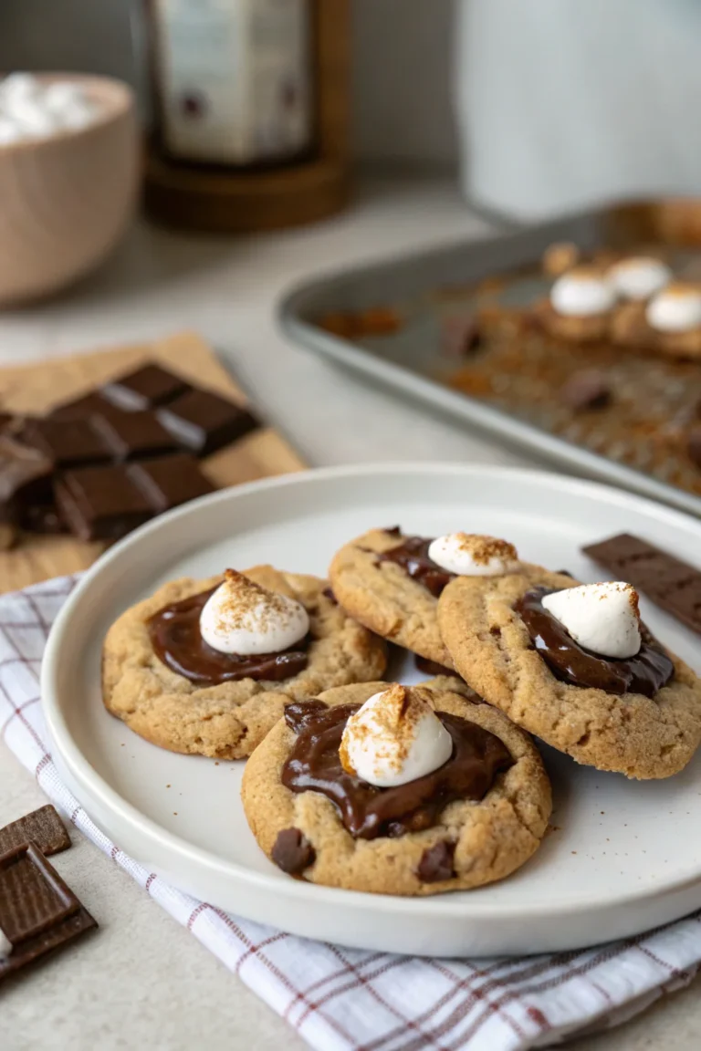 A delicious plate of S'mores Cookies Recipe