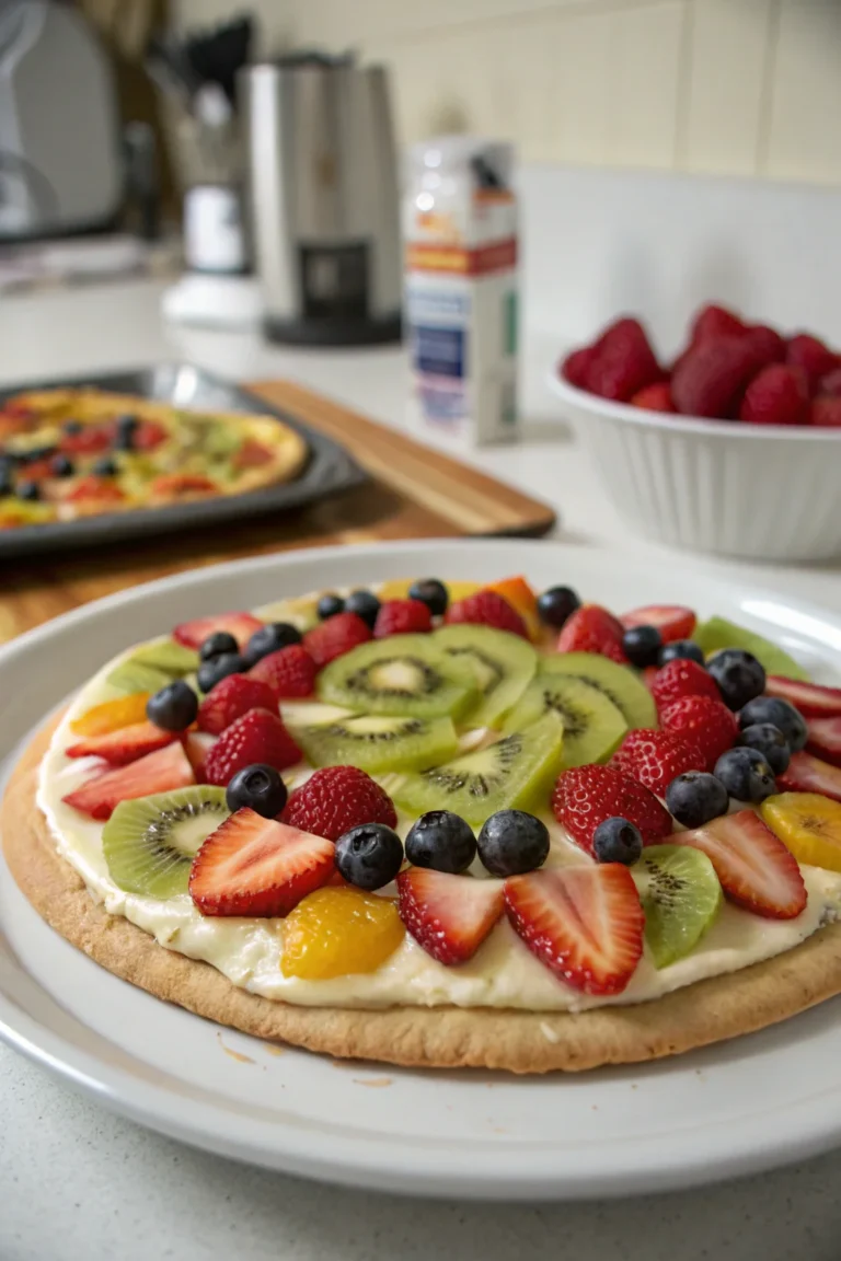 A delicious plate of Fruit Pizza