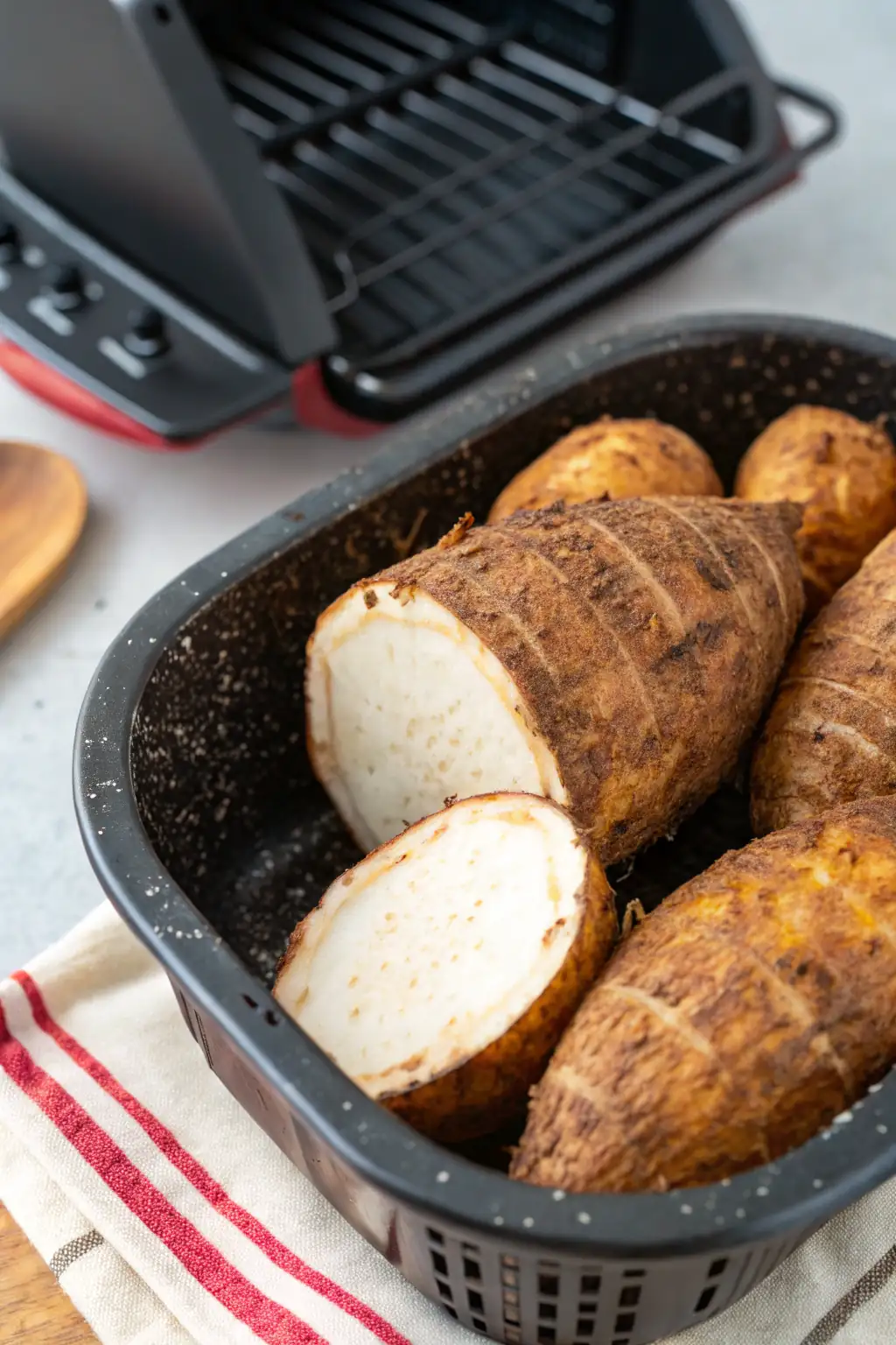 A delicious plate of Air Fryer Taro Root