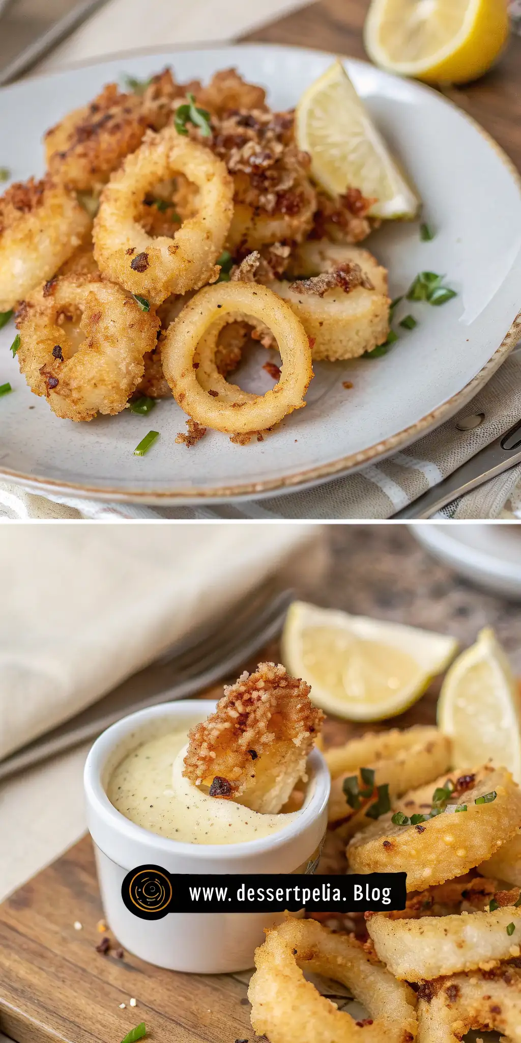 Pinterest image 1 for Air Fryer Squid