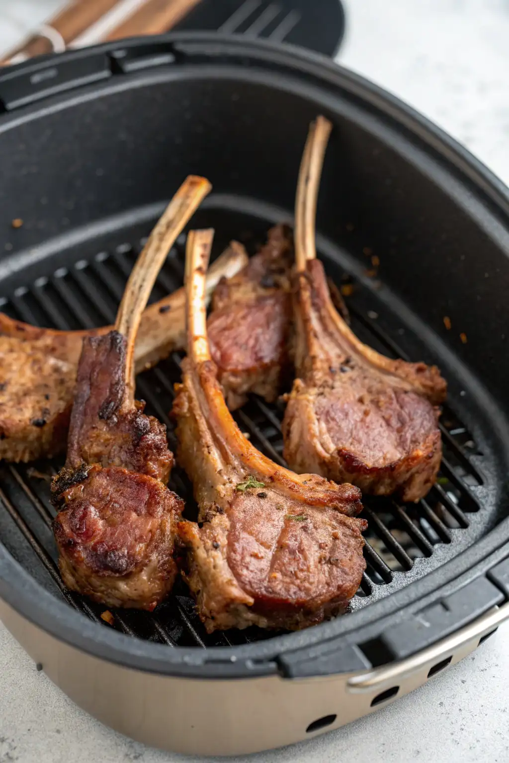 A delicious plate of Air Fryer Lamb Chops
