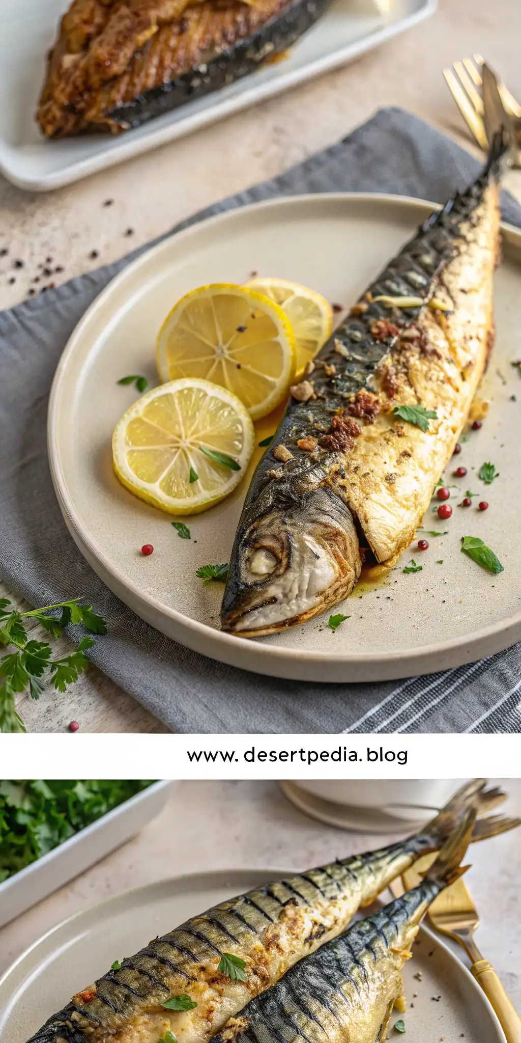 Pinterest image 1 for Air Fryer Mackerel