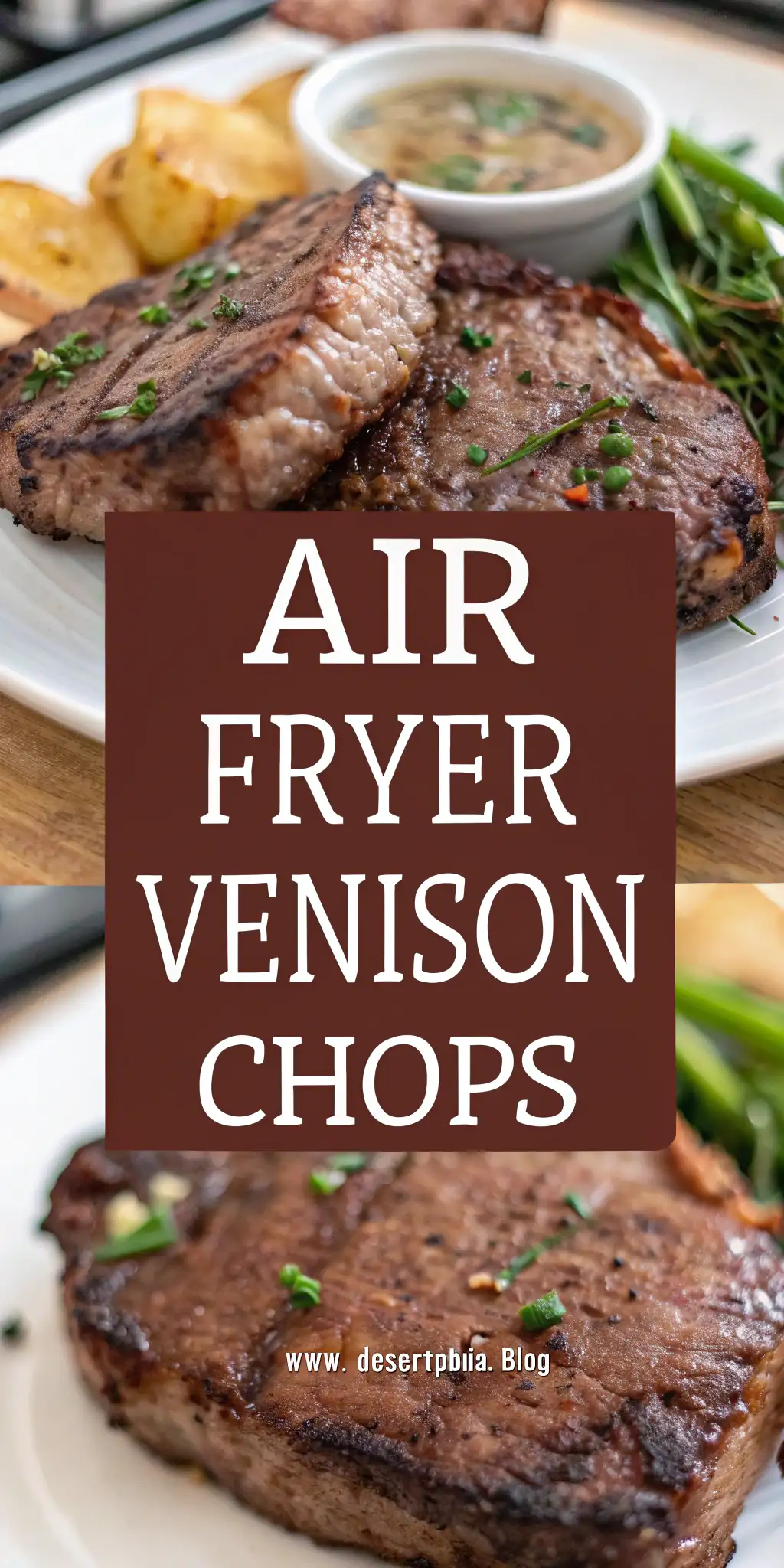 Pinterest image 2 for Air Fryer Venison Chops