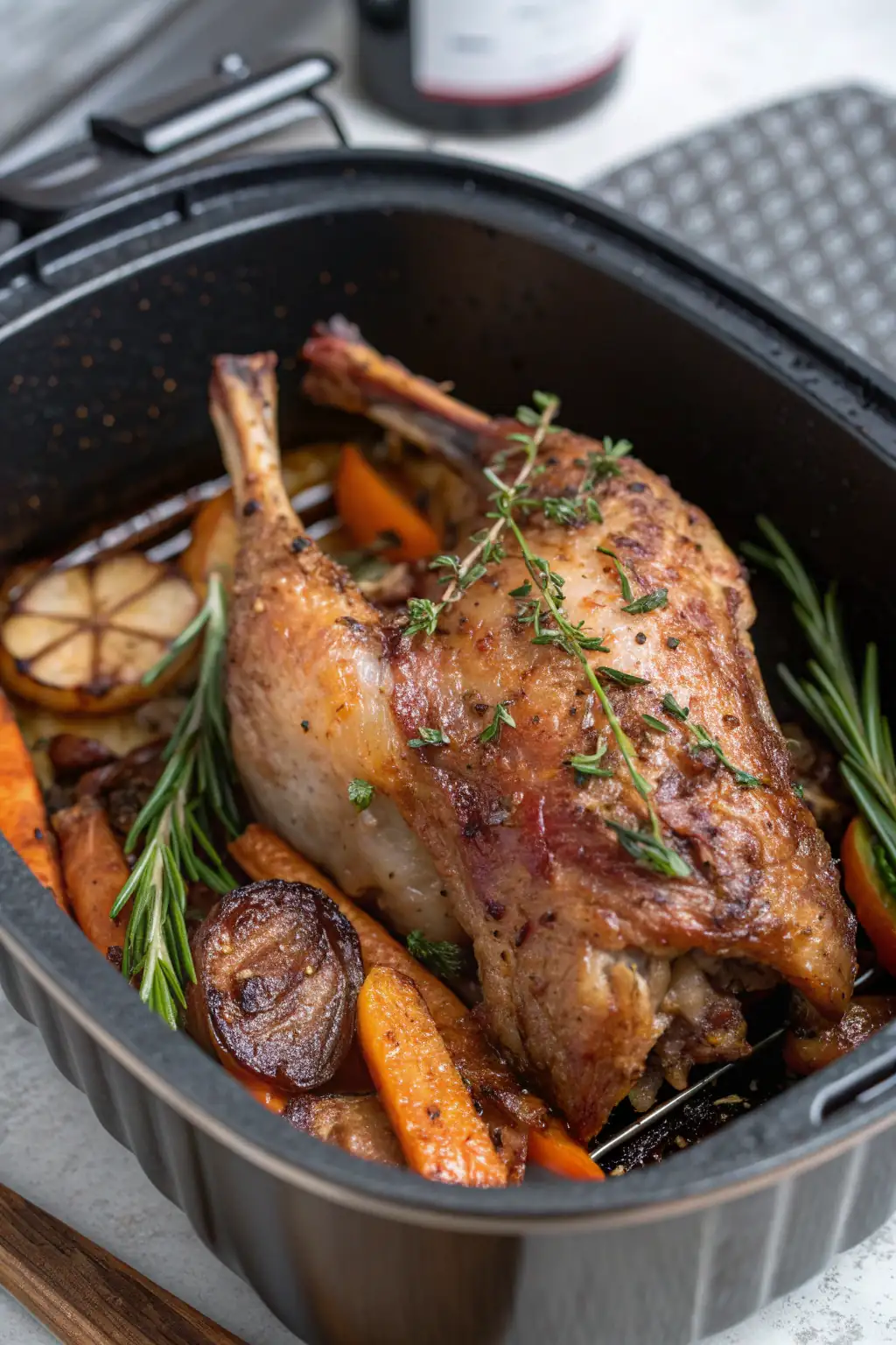 A delicious plate of Air Fryer Rabbit