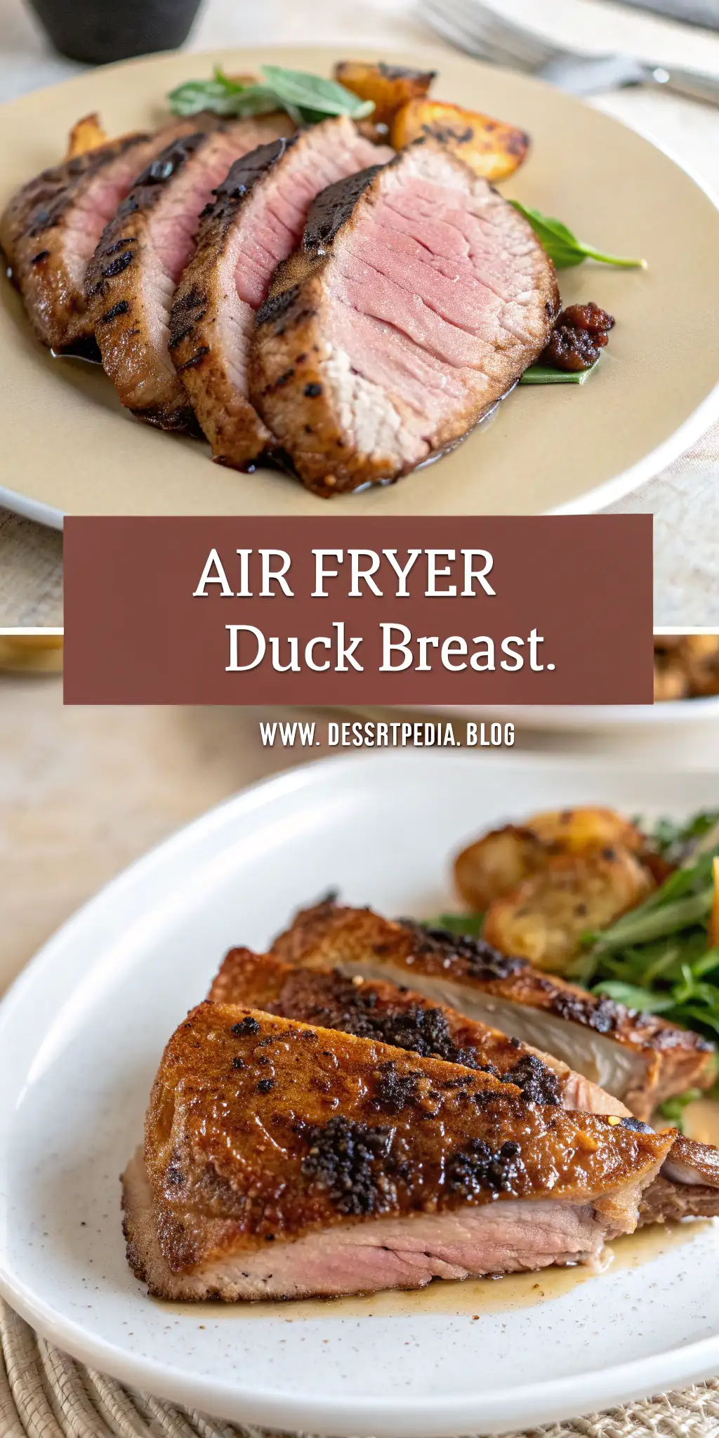 Pinterest image 2 for Air Fryer Duck Breast