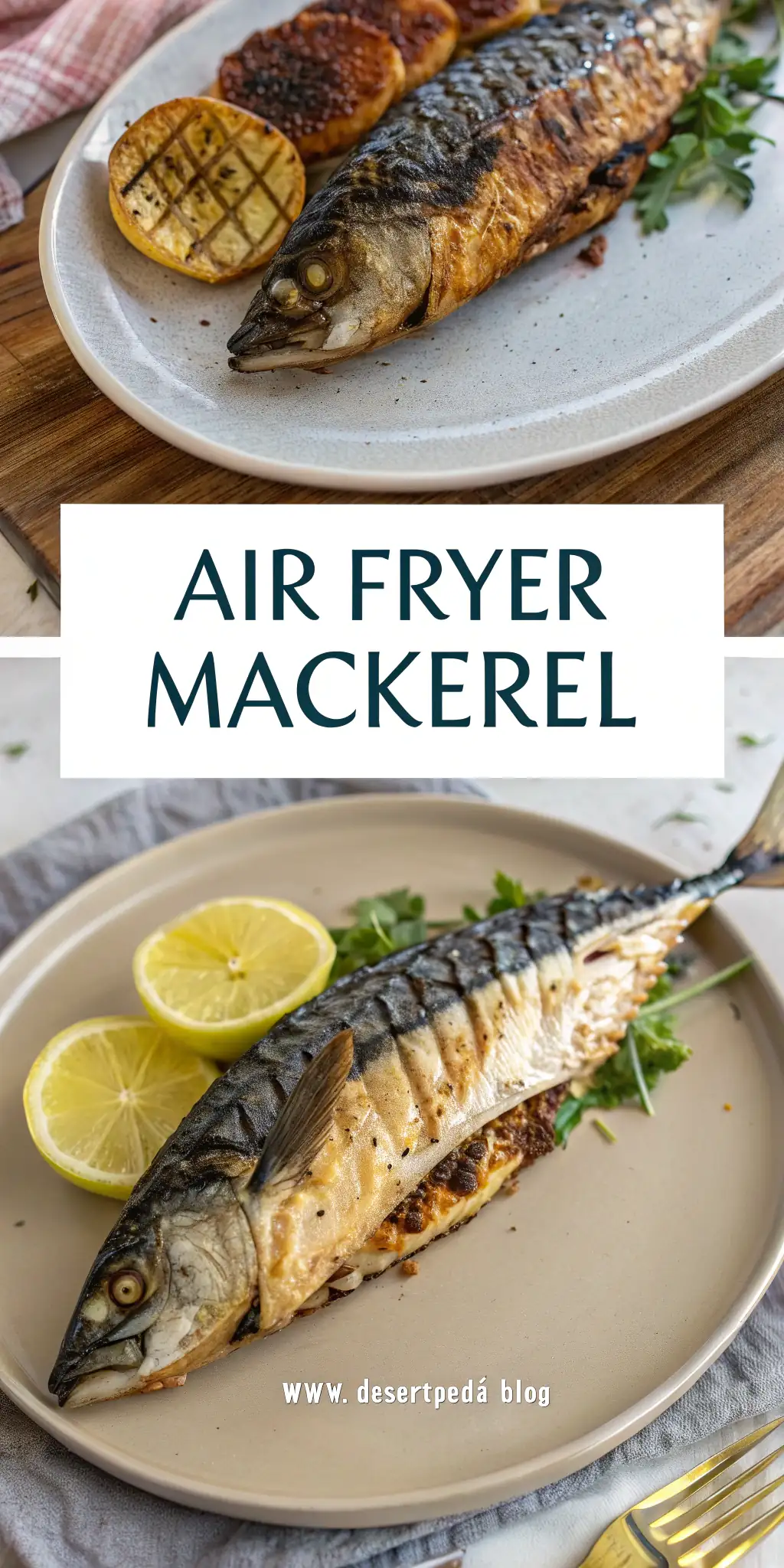 Pinterest image 2 for Air Fryer Mackerel