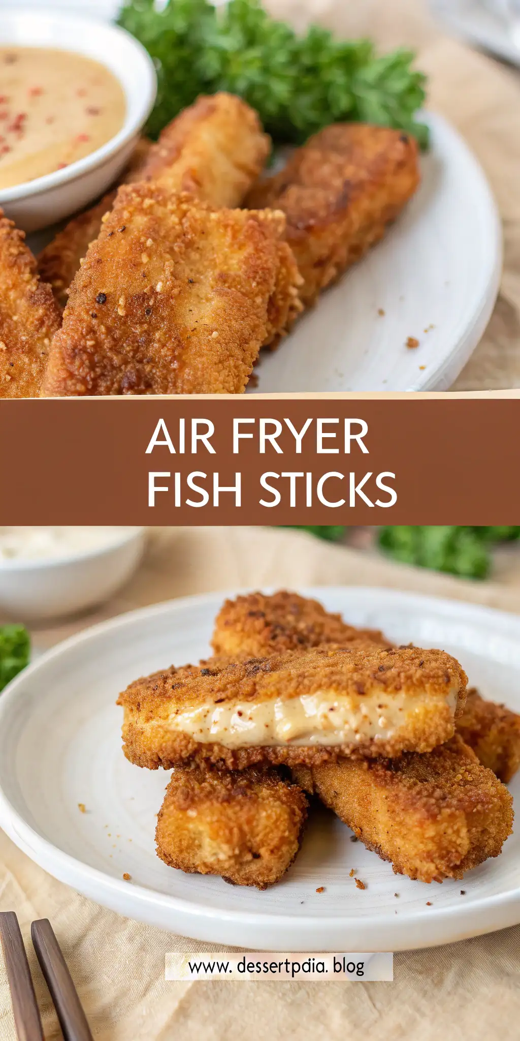 Pinterest image 1 for Air Fryer Fish Sticks