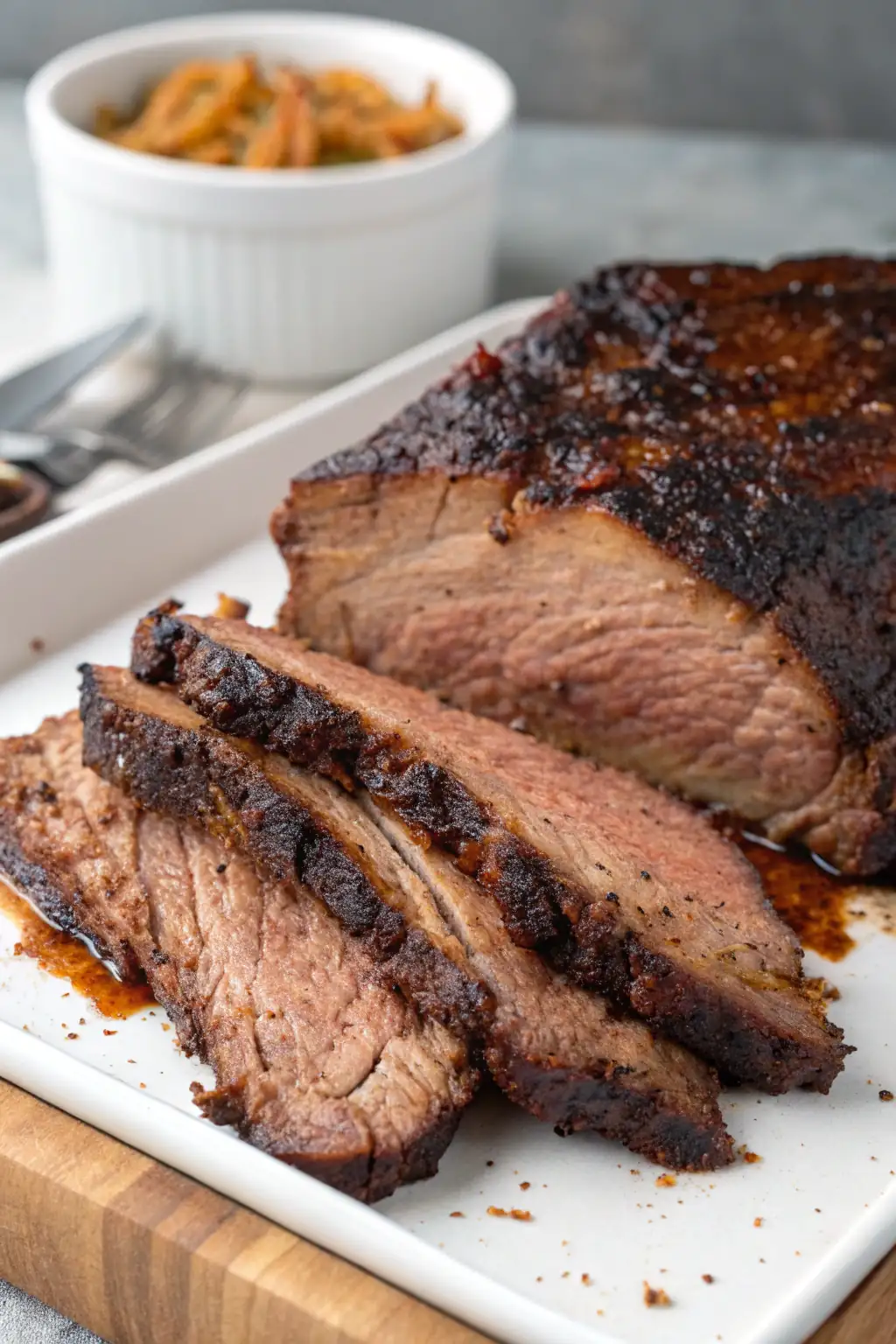 A delicious plate of Air Fryer Beef Brisket