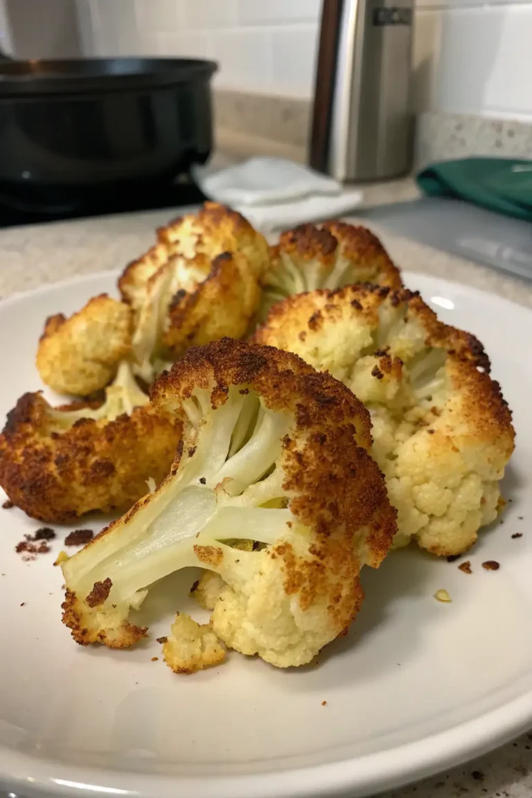 A delicious plate of Air Fryer Cauliflower