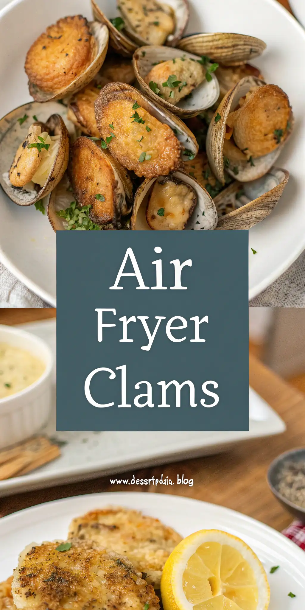 Pinterest image 1 for Air Fryer Clams