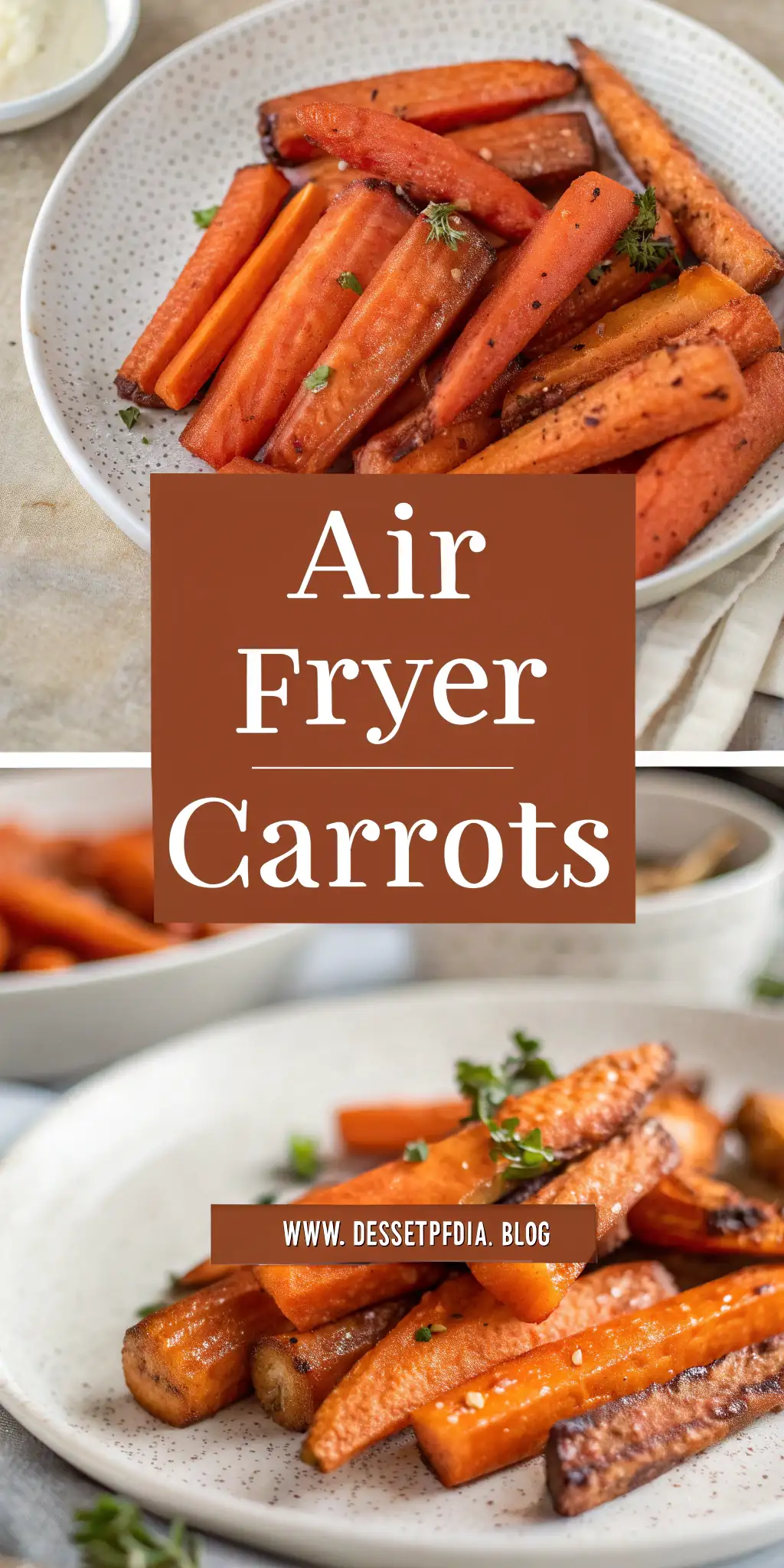 Pinterest image 2 for Air Fryer Carrots