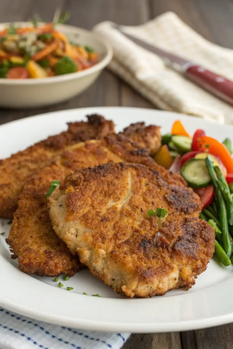 A delicious plate of Air Fryer Veal Cutlets