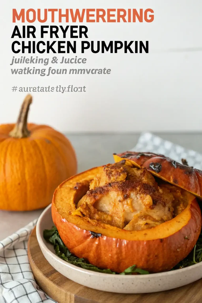 A delicious plate of Air Fryer Chicken Pumpkin