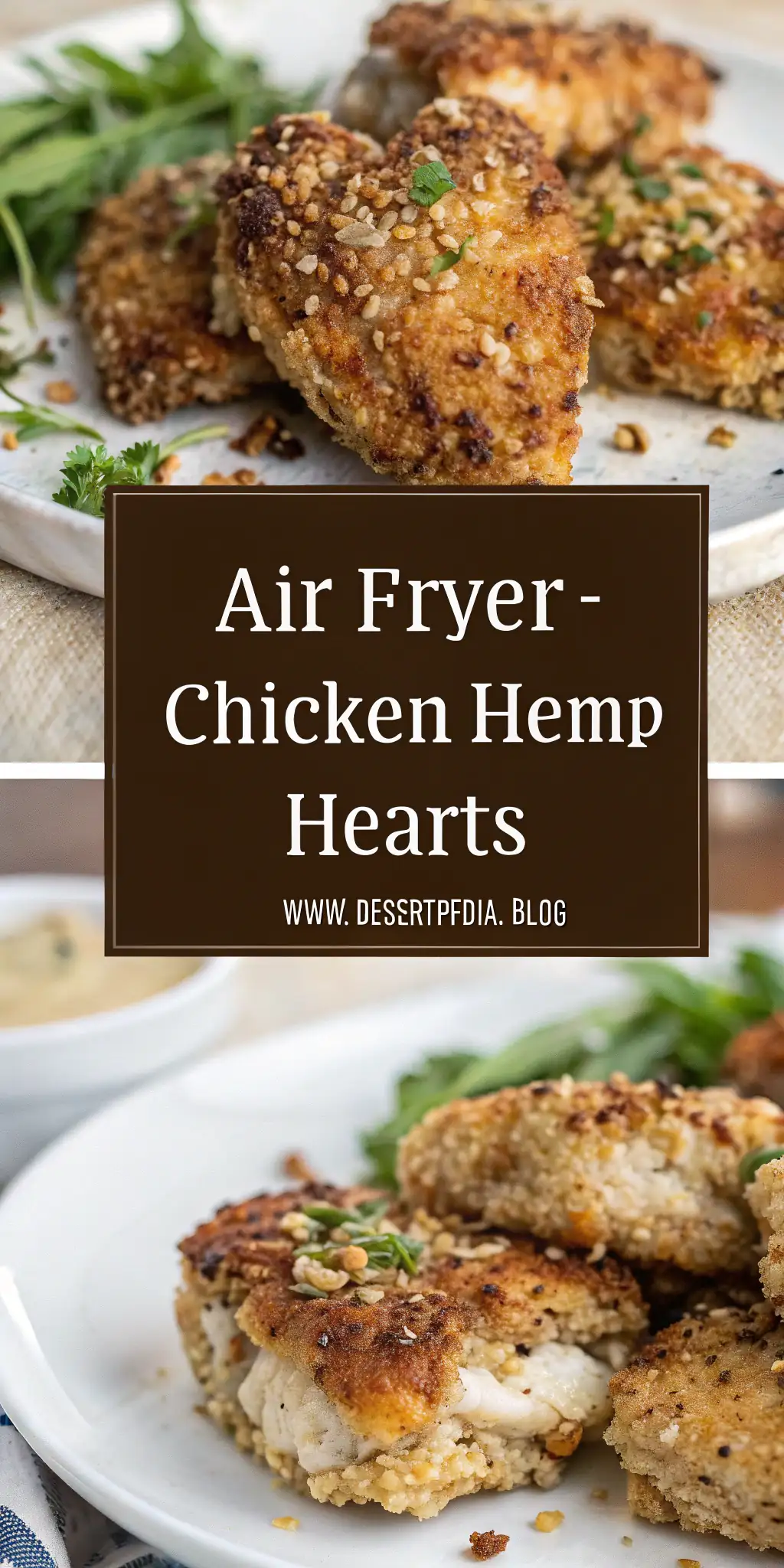 Pinterest image 1 for Air Fryer Chicken Hemp Hearts