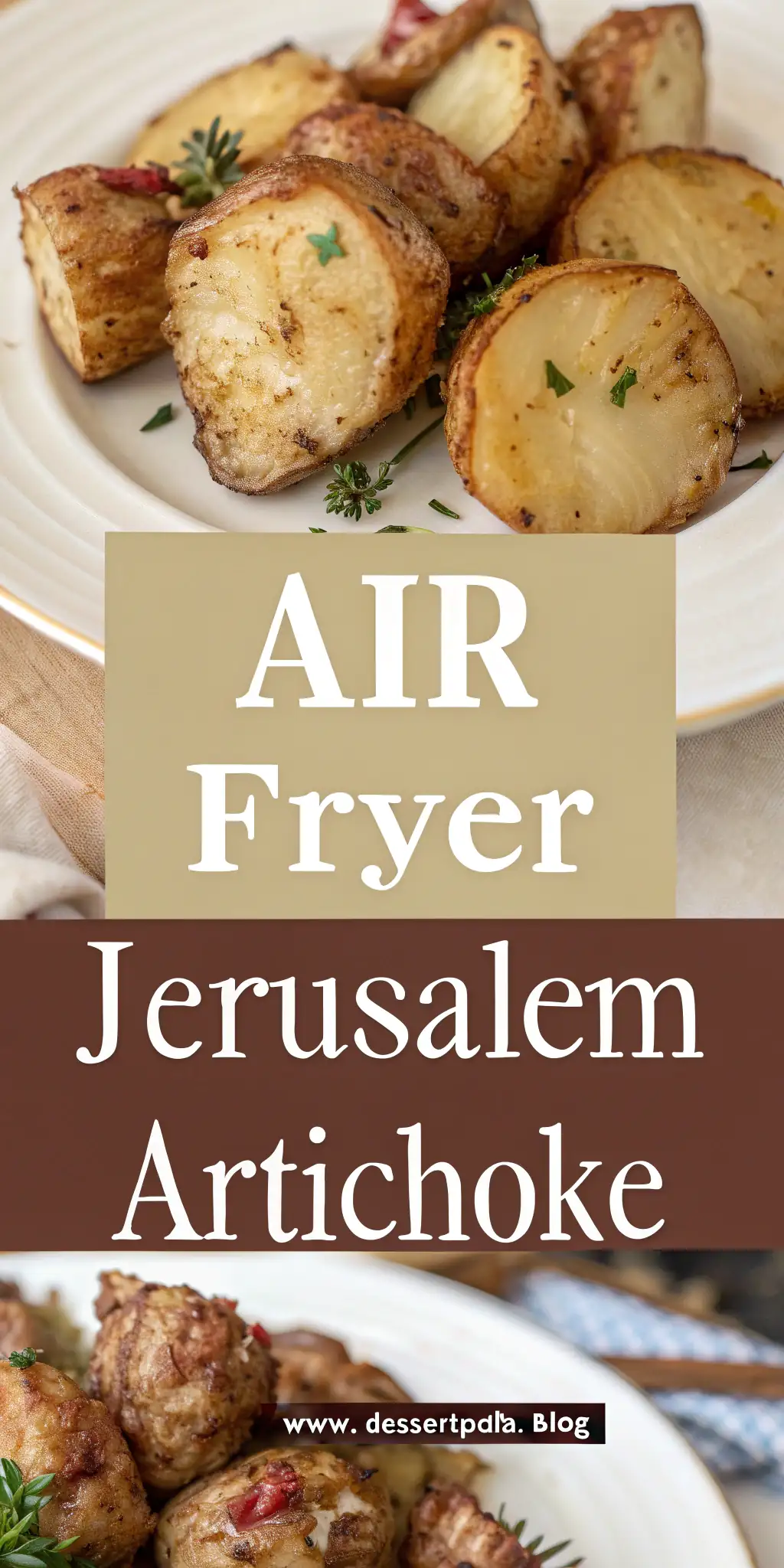 Pinterest image 1 for Air Fryer Jerusalem Artichoke