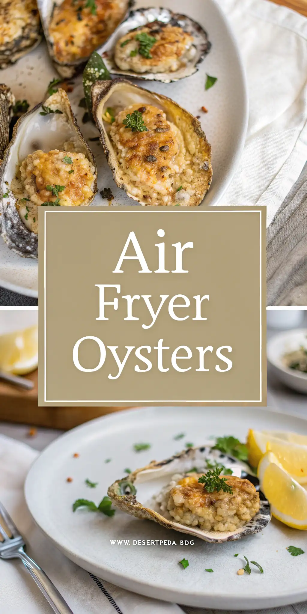 Pinterest image 2 for Air Fryer Oysters