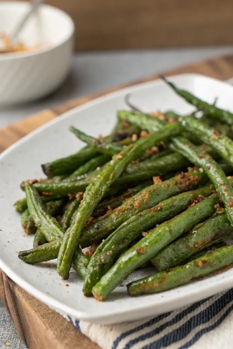 A delicious plate of Air Fryer Green Beans