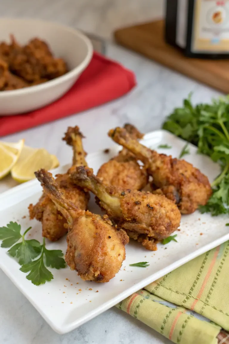 A delicious plate of Air Fryer Frog Legs