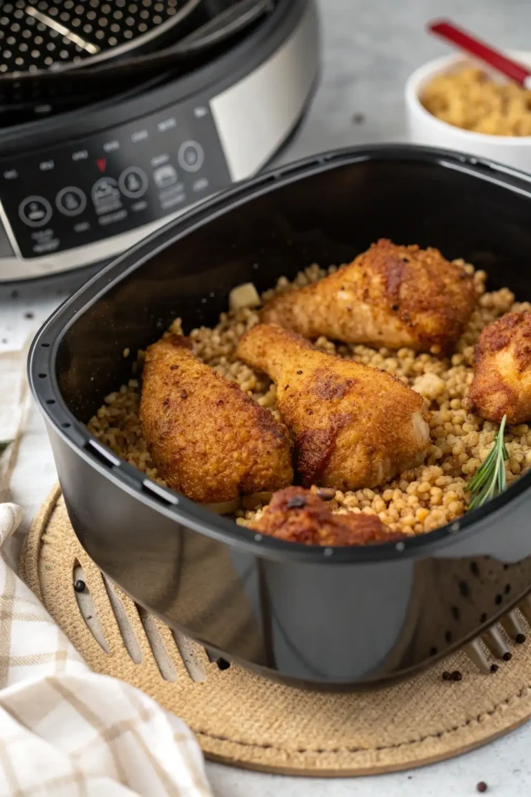 A delicious plate of Air Fryer Chicken Sorghum