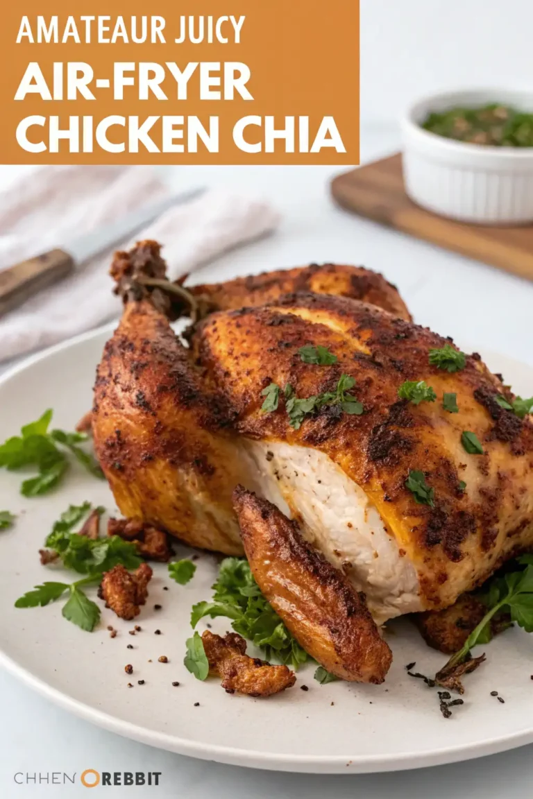 A delicious plate of Air Fryer Chicken Chia