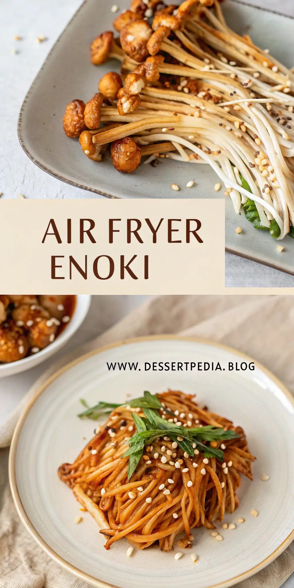 Pinterest image 2 for Air Fryer Enoki