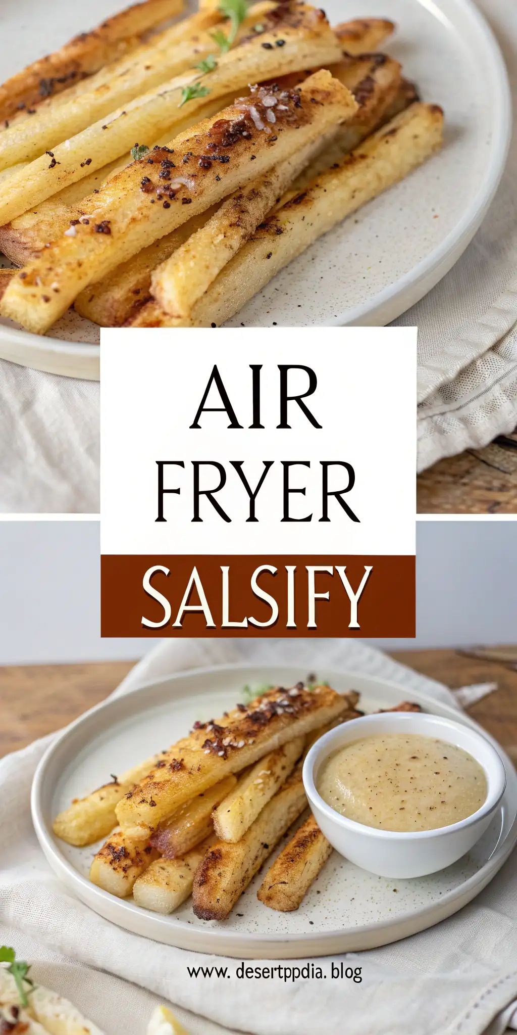 Pinterest image 2 for Air Fryer Salsify