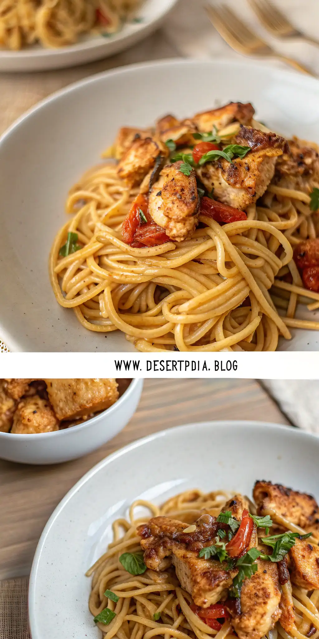 Pinterest image 2 for Air Fryer Chicken Noodles