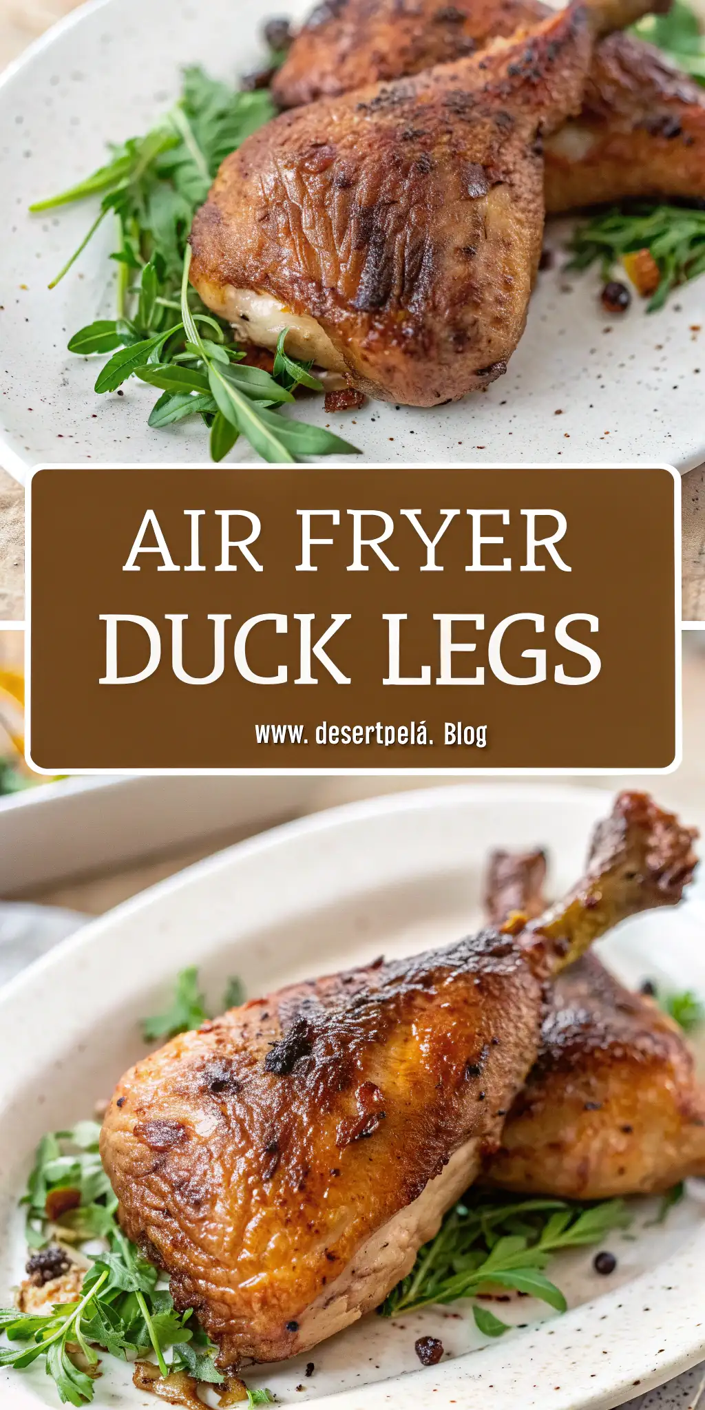 Pinterest image 1 for Air Fryer Duck Legs