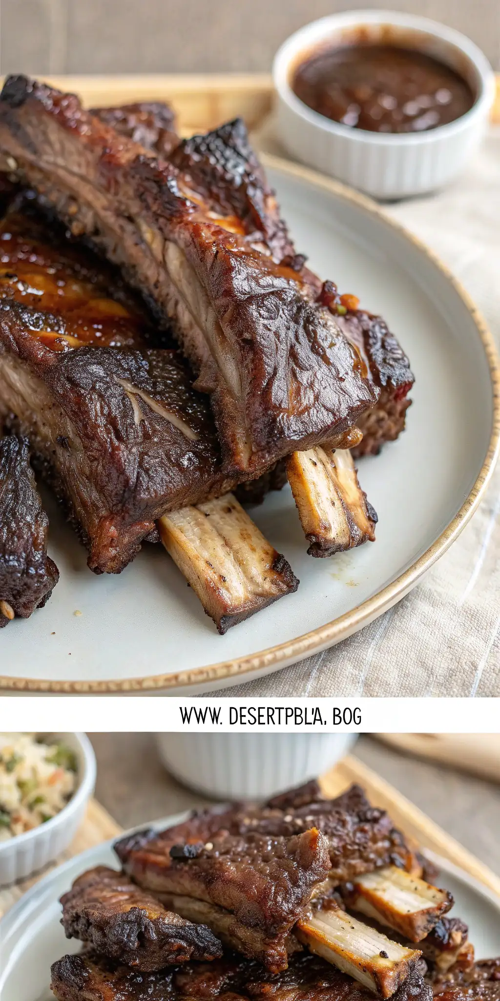 Pinterest image 2 for Air Fryer Beef Ribs