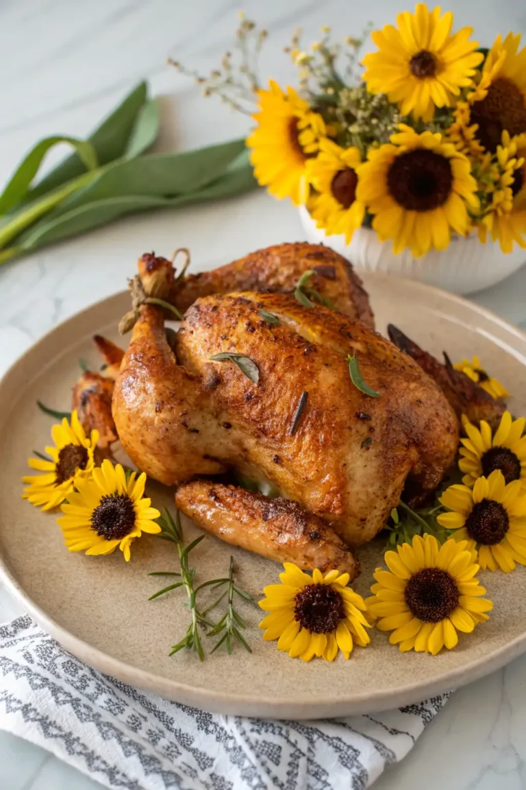 A delicious plate of Air Fryer Chicken Sunflower