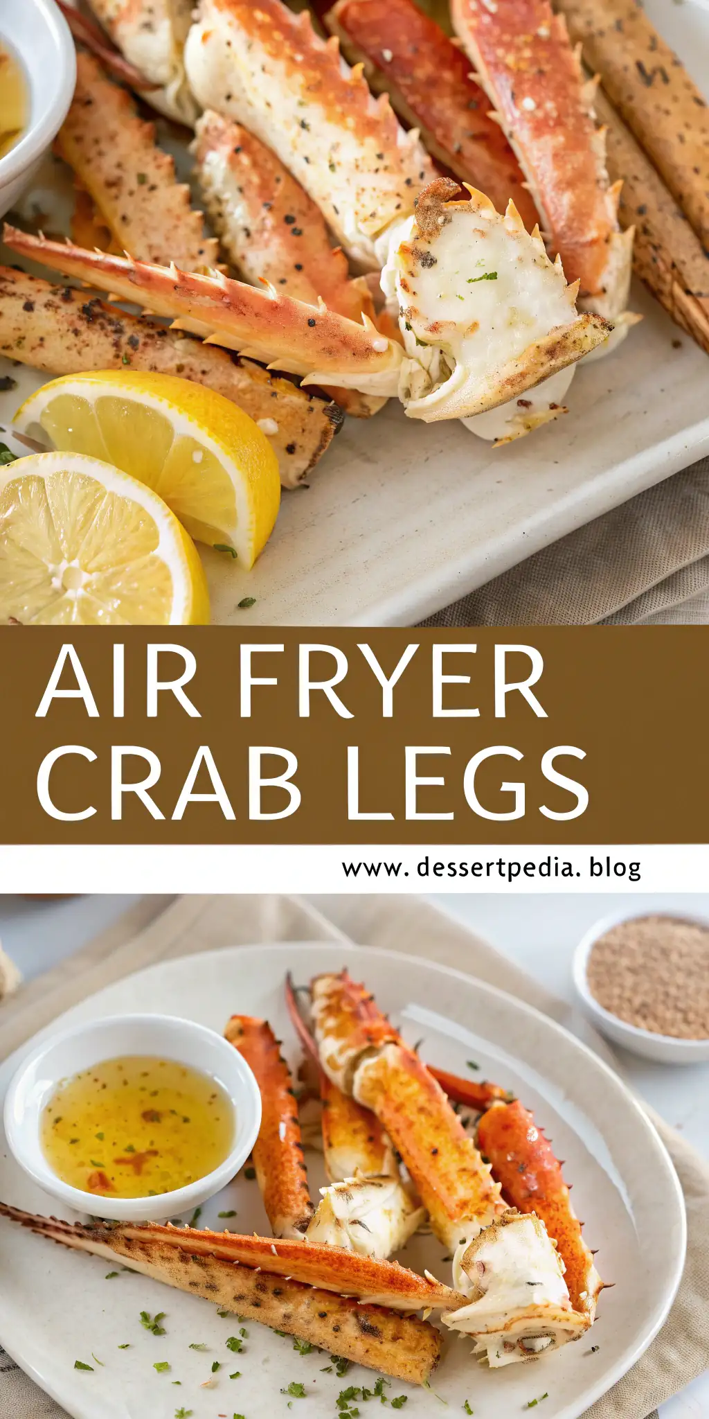 Pinterest image 2 for Air Fryer Crab Legs