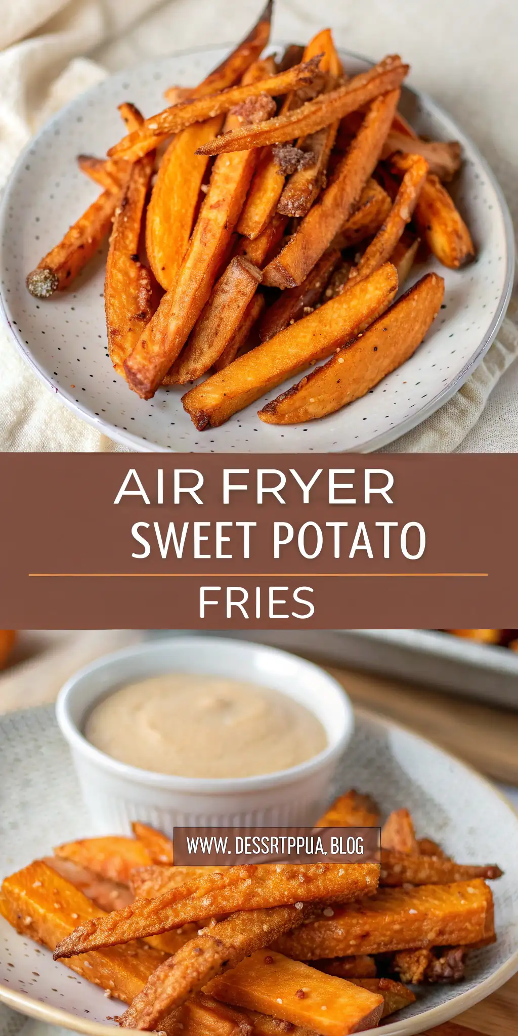 Pinterest image 1 for Air Fryer Sweet Potato Fries