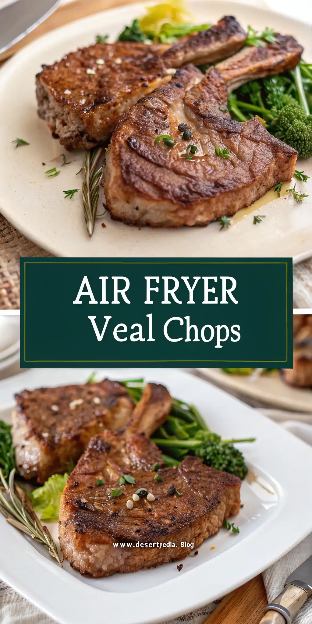 Pinterest image 2 for Air Fryer Veal Chops
