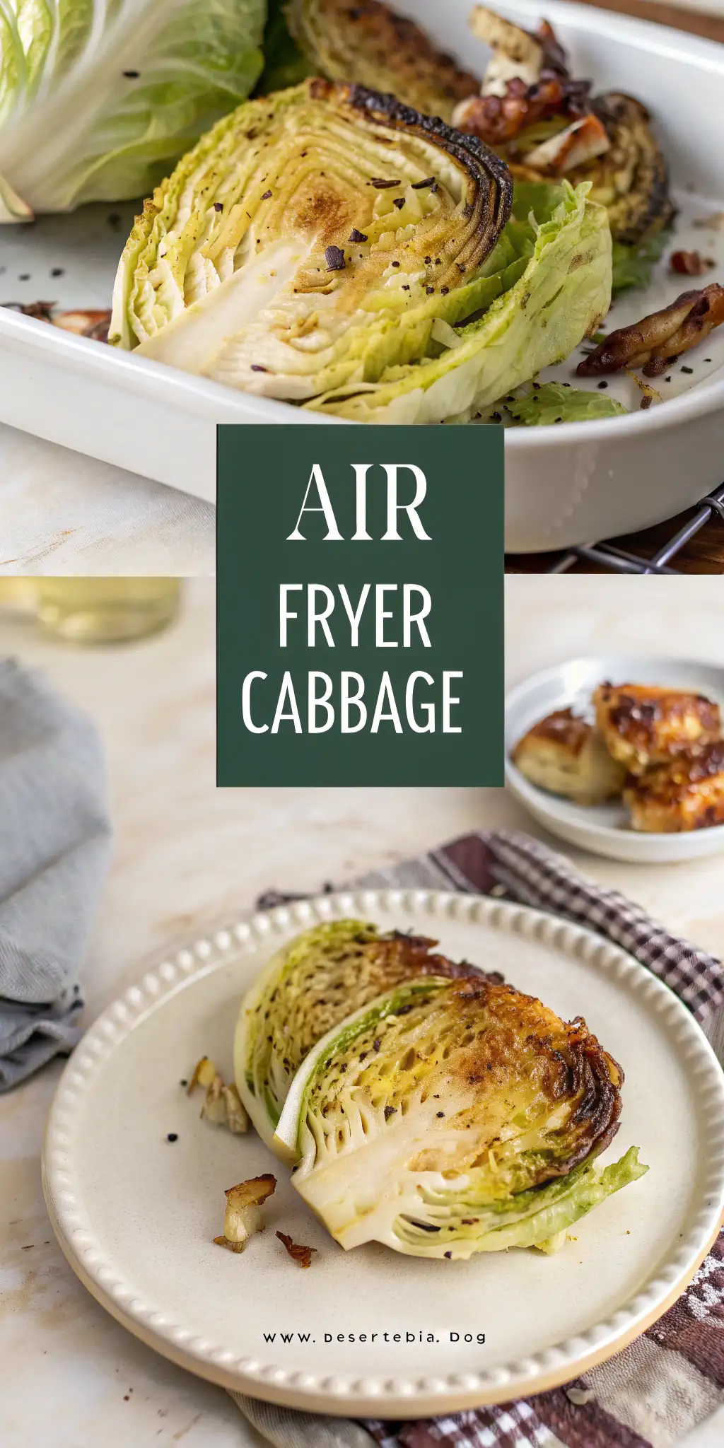 Pinterest image 2 for Air Fryer Cabbage