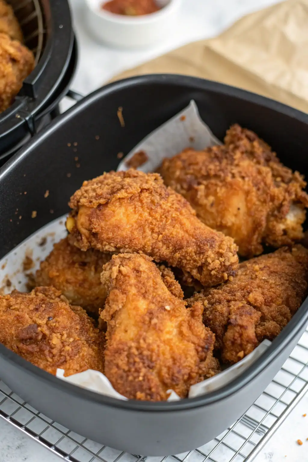 A delicious plate of Air Fryer Chicken Flax