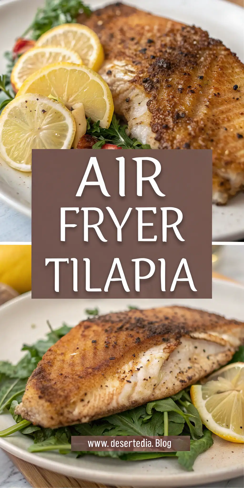 Pinterest image 2 for Air Fryer Tilapia